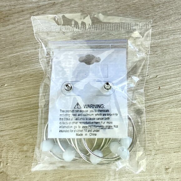 Silver Cross + Quartz Hoop Earrings - Picture 10 of 12